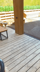 Person opens glass door to patio in Izhevsk home