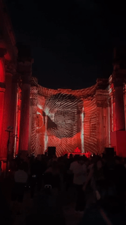 DJ event features projection mapping on historic structure in Fano