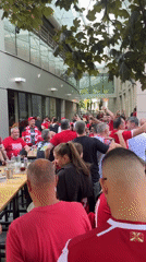 Red Knights soccer fans gather in Sofia bars