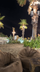 Beachside bar night in Vlora, Albania