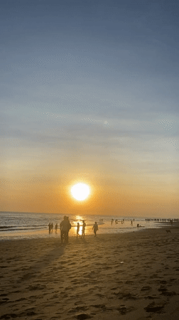 Beach day captured in North Kuta Indonesia morning hours