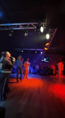 Karaoke night captured at Peresvet bar with hookah smoking