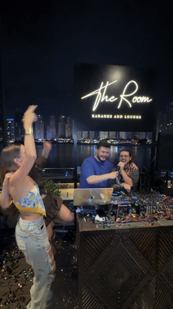 Late-night karaoke party unfolds at Dubai waterfront lounge