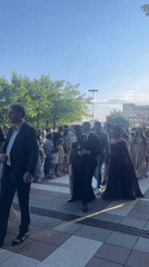 Graduation ceremony procession draws crowds in Blagoevgrad, Bulgaria