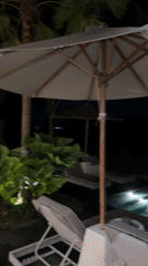 Nighttime pool and interior scenes captured in Sukawati, Indonesia