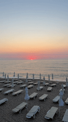 Sunrise paints the sky and sea at Byala beach