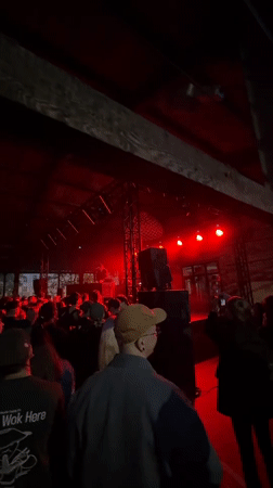 Live music performance draws crowd in Riga, Latvia