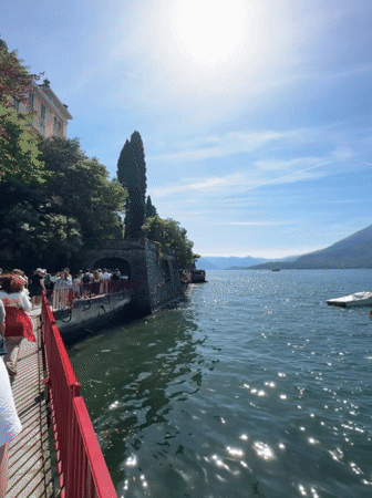 Sunny afternoon captured at Lake Como waterfront in Varenna