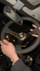 Nighttime car interior filmed in Khimki, Russia