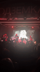 Live band performs on stage in Novosibirsk