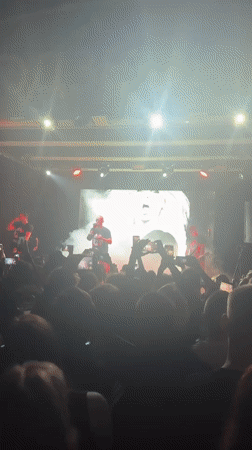 Live band performs on stage in Novosibirsk