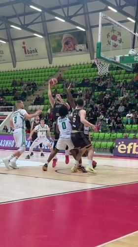 Basketball game underway in Botevgrad, Bulgaria