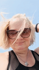 Woman enjoys morning beach visit in Aksu, Turkey