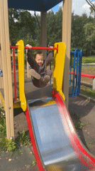Playground morning in Rusanovo with selfies and kids at play