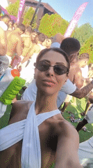 Sunny outdoor water gun party in Gyulyovtsa, Bulgaria