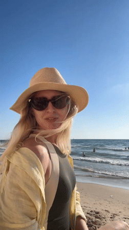 Afternoon beach life captured along Tel Aviv Mediterranean coast