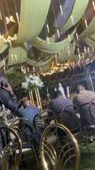 Evening celebration with decorative lighting held in Dar es Salaam