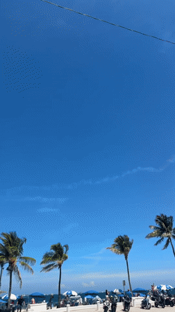 Aircraft formation spotted over Fort Lauderdale beach