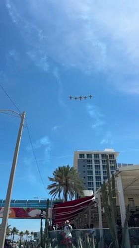Aircraft formation spotted over Fort Lauderdale beach