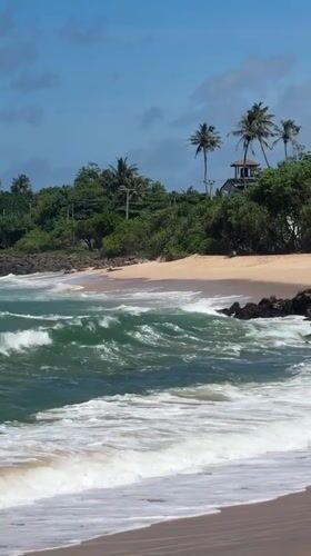 Morning beach scenes captured at Midigama, Sri Lanka coastline
