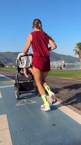 Active morning along Fethiye's seaside promenade