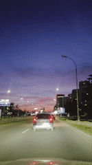 Evening traffic captured on video in Varna, Bulgaria