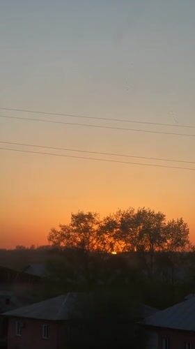 Biysk residents document sunrise, gardening, cooking on May afternoon