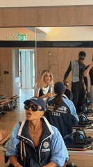 Pilates session and elevator selfies, London morning