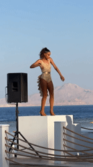Lazy afternoon at a Red Sea resort with a beachside performance
