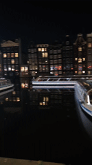 Evening scenes captured around Amsterdam's canal district