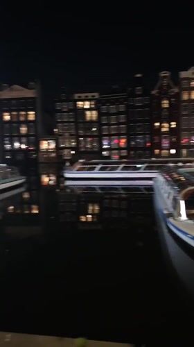 Evening scenes captured around Amsterdam's canal district