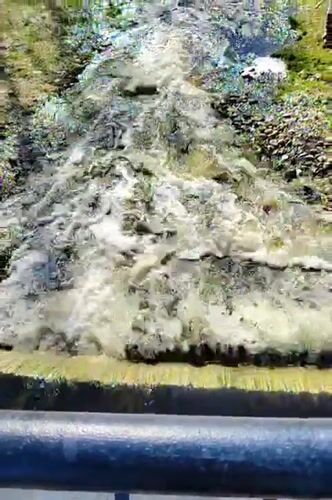 Fast-flowing stream recorded in Malakhovka, Russia