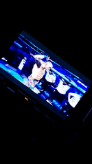Combat sports broadcast viewed on TV in Bulgarian village