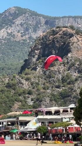 Paragliders fill the sky over Ölüdeniz, Fethiye
