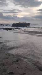 Morning beach life documented in North Kuta, Indonesia