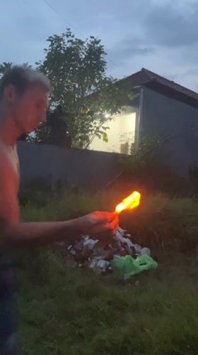 Person ignites garbage pile in Indonesia, fire spreads rapidly