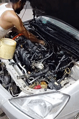 Deep clean of a silver car, inside and out, Dhaka
