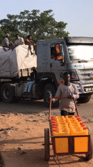 Morning street life documented across Abuja commercial districts