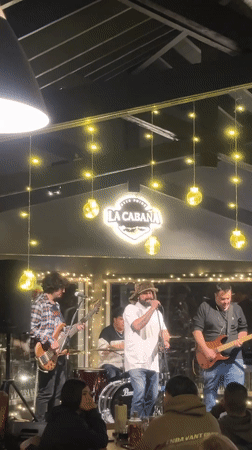 Live band performs at La Cabaña Beer Point, Ushuaia