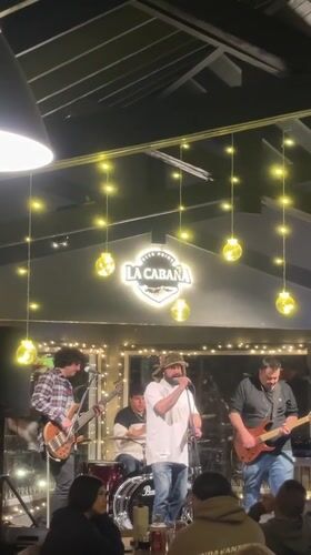 Live band performs at La Cabaña Beer Point, Ushuaia