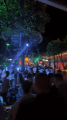 Nighttime social gathering draws crowds to Kuşadası outdoor venue