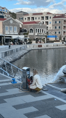 Afternoon scenes captured at Radovići waterfront restaurant and marina