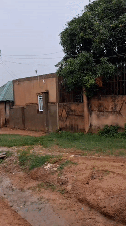 Rainfall creates muddy conditions in Barakin Akawo, Nigeria