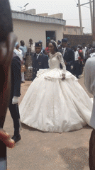 Wedding procession with ceremonial guards unfolds in Bukuru, Nigeria