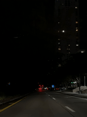 Late night drive through Miami streets ends at bar