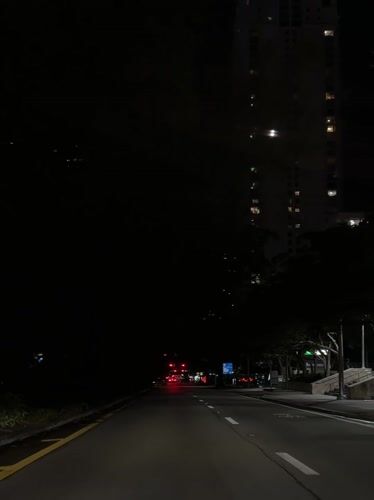 Late night drive through Miami streets ends at bar
