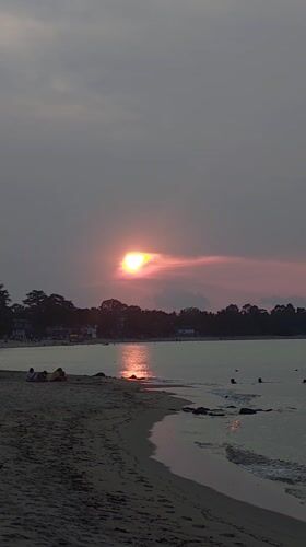 Peaceful sunset documented at Baan Mae Nam beach, Thailand