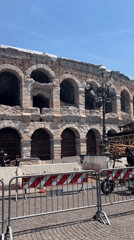 Morning stroll through Verona's Piazza Bra and the Roman Arena