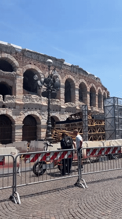 Morning stroll through Verona's Piazza Bra and the Roman Arena