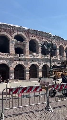 Morning stroll through Verona's Piazza Bra and the Roman Arena